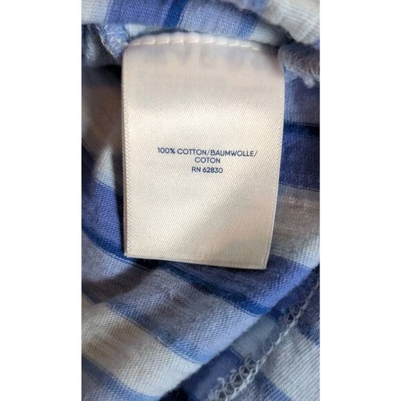 Land's End Women's Blue Slub Wedge Short Sleeve T-shirt Size M - Picture 4 of 7